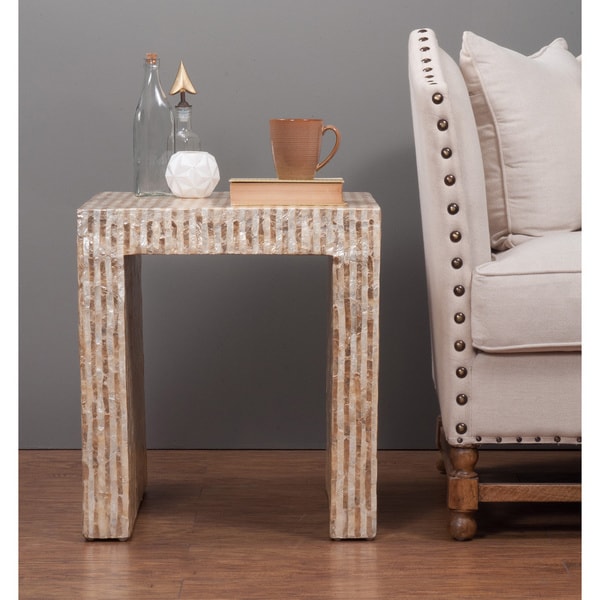 Capiz shop end table