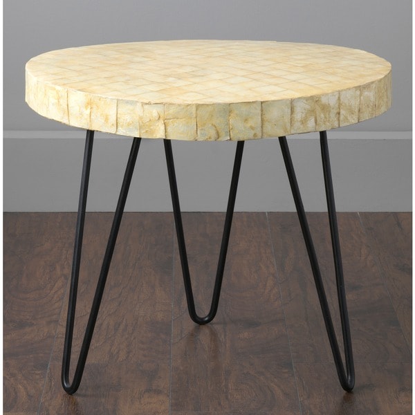 Shop East At Main's Lenexa Modern OffWhite Round Accent Table On