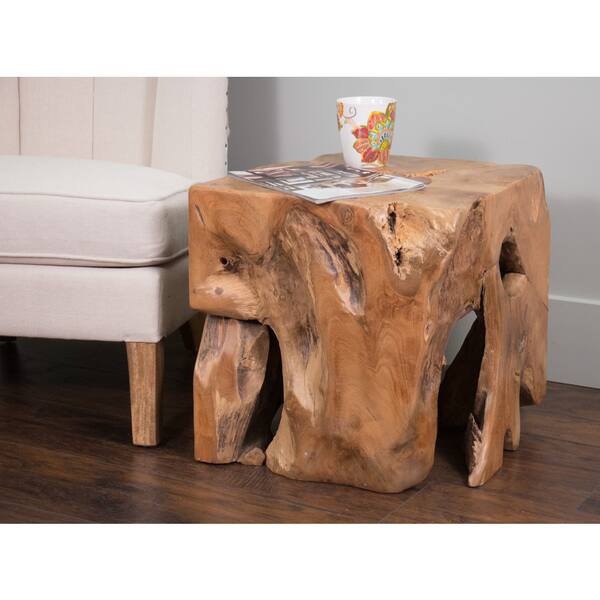 Abilene Rustic Brown Square Accent Table Shopping The