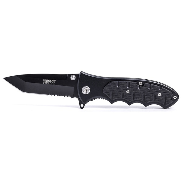 Defender Black Spider Web 8 inch Steel Pocket Knife