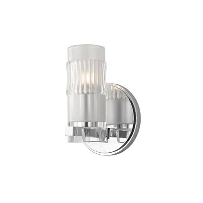 Hudson Valley Malone 1-light Chrome Vanity with Clear Glass Shade