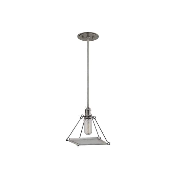 slide 1 of 1, Hudson Valley Thorndike 1-light Nickel Pendant