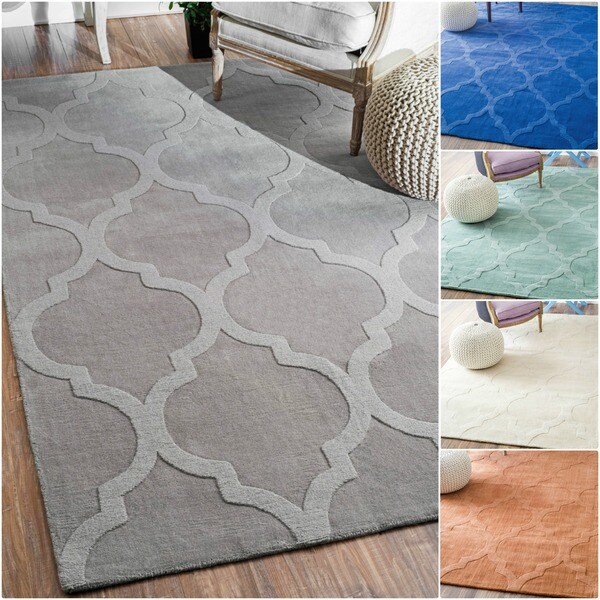 nuLOOM Handmade Abstract Trellis Wool Rug (5 x 8)   17270243