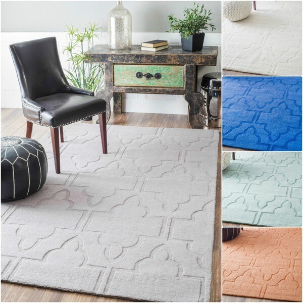 nuLOOM Handmade Abstract Trellis Wool Rug - 7'6 x 9'6