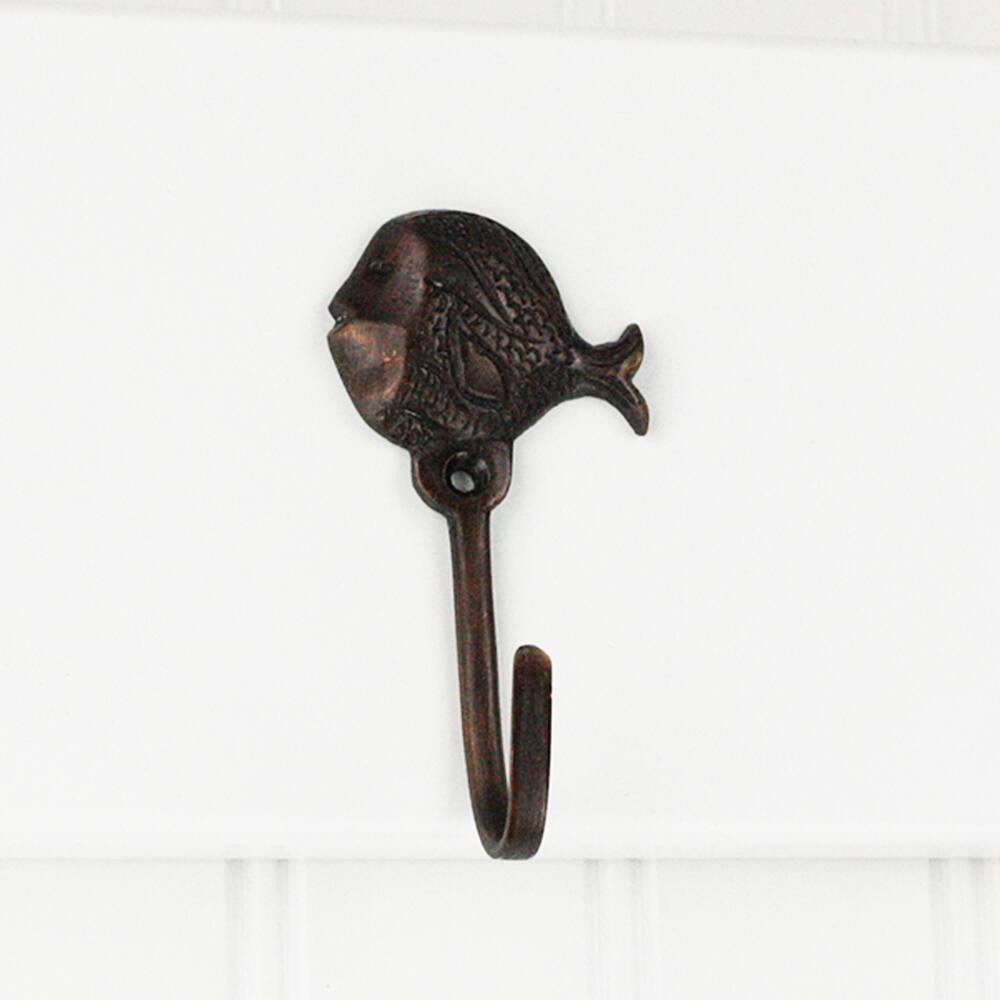 Highpoint Collection Oil Rubbed Bronze Fish Wall Hooks (Set of 4)
