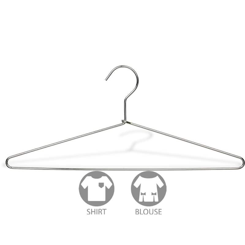 Polished Chrome Metal Top/Suit Hanger (Box of 50)