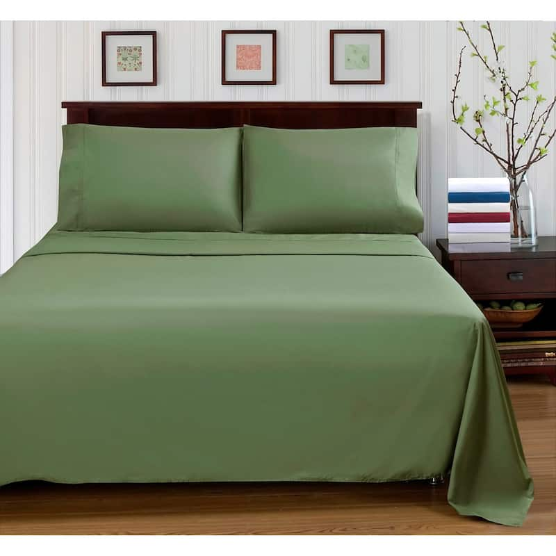 Superior 300 Thread Count Percale Cotton Deep Pocket Bed Sheet Set