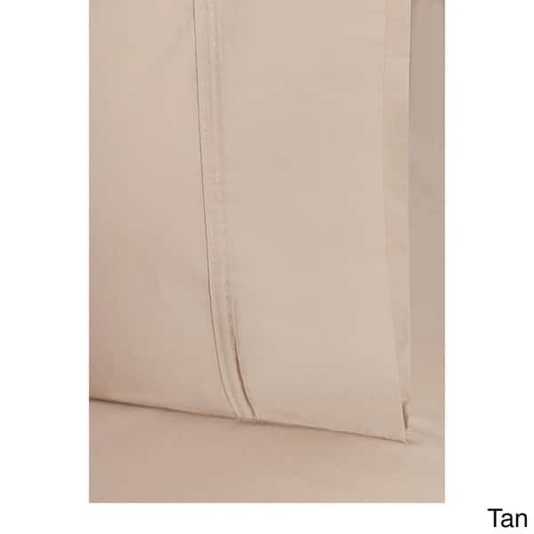 slide 2 of 4, Superior 300 Thread Count Percale Cotton Deep Pocket Bed Sheet Set California King - Tan