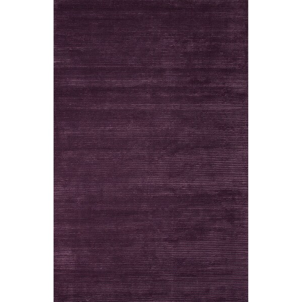 Handmade Solid Purple Area Rug - 2'x3'