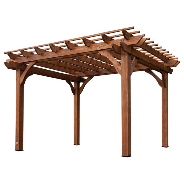 Shop Backyard Discovery Cedar Wood Pergola (10' x 12') - Free Shipping ...