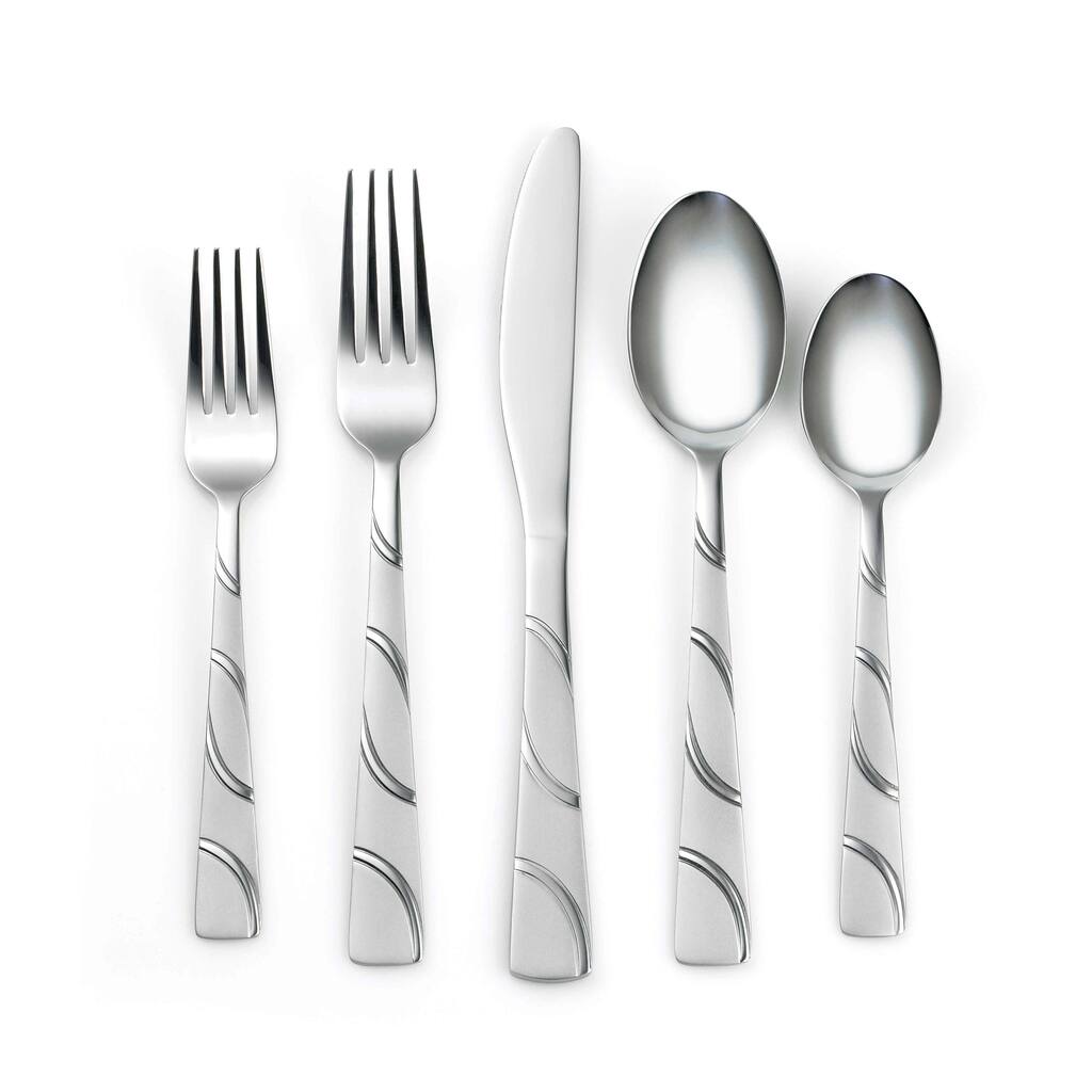 Corelle Coordinates Darcy Sand 60-Piece Flatware Set