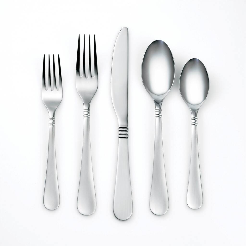 Corelle Coordinates Sarah Satin Mirror 60-Piece Flatware Set