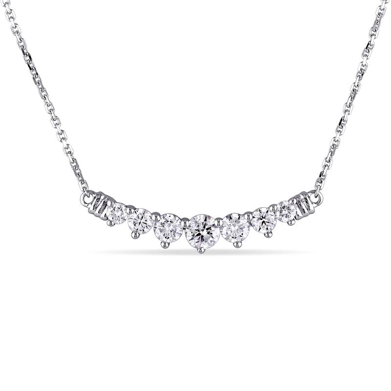 Miadora 14k White Gold 3/4ct TDW Diamond Necklace