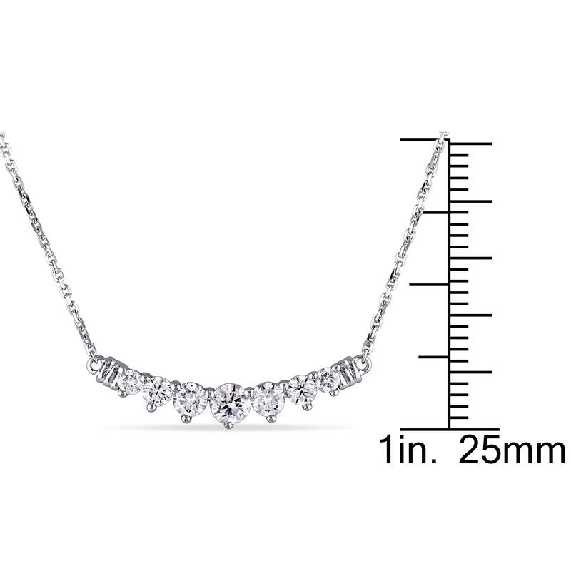 Miadora 14k White Gold 3/4ct TDW Diamond Necklace