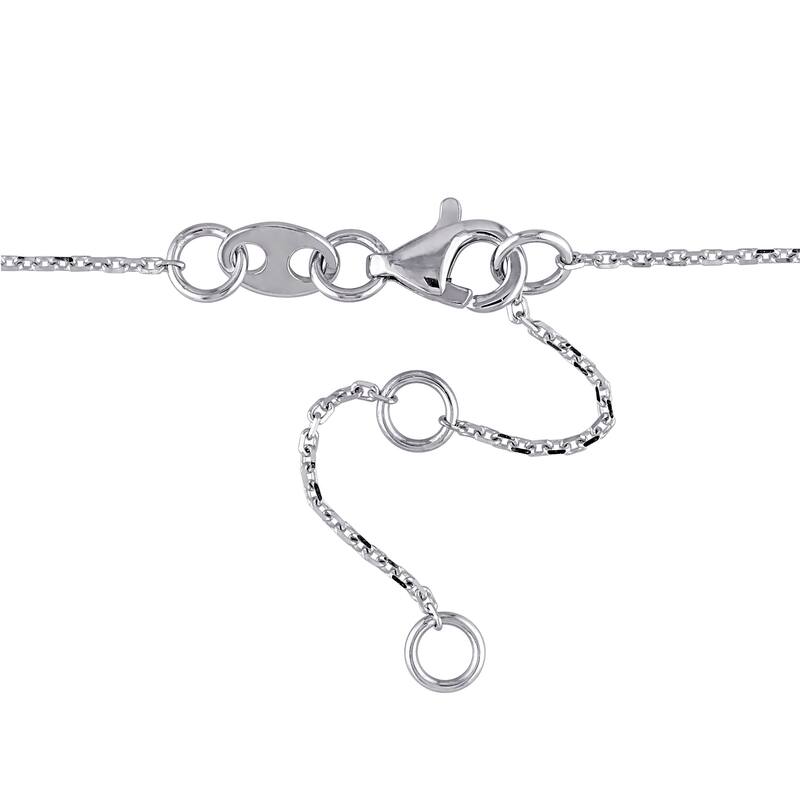 Miadora 14k White Gold 3/4ct TDW Diamond Necklace
