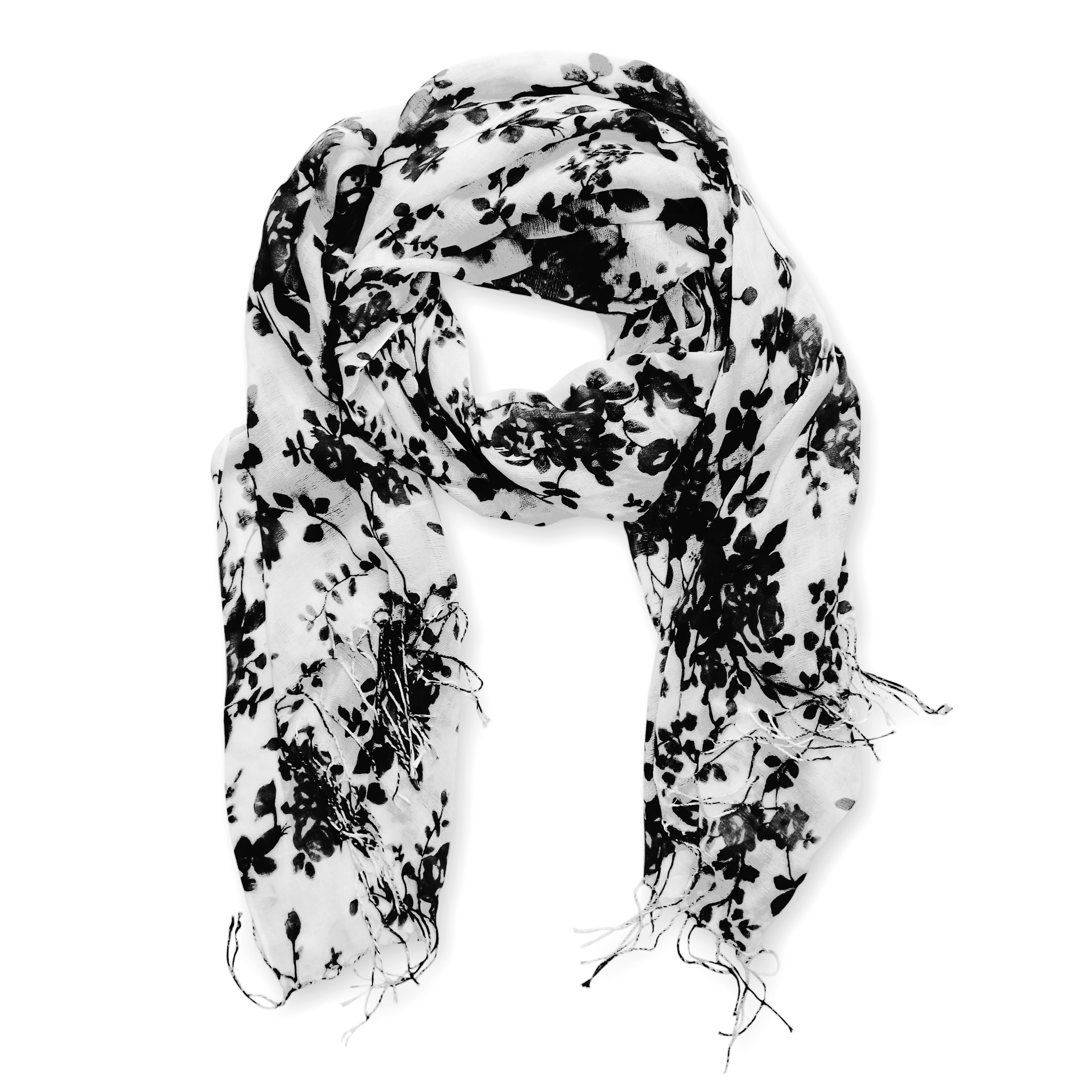 Black floral shawl clearance
