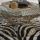 Gold Wire Framed Glass Top Coffee Table - Thumbnail 1