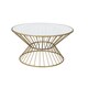 Gold Wire Framed Glass Top Coffee Table - Thumbnail 0