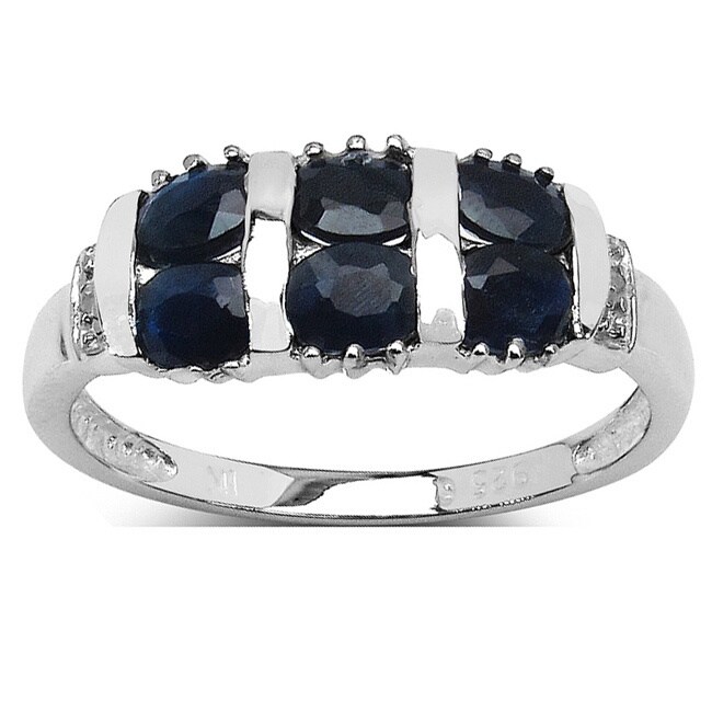 Genuine Diamond /& Gorgeous Oval Black Star Sapphire Ring set in Sterling Silver .925