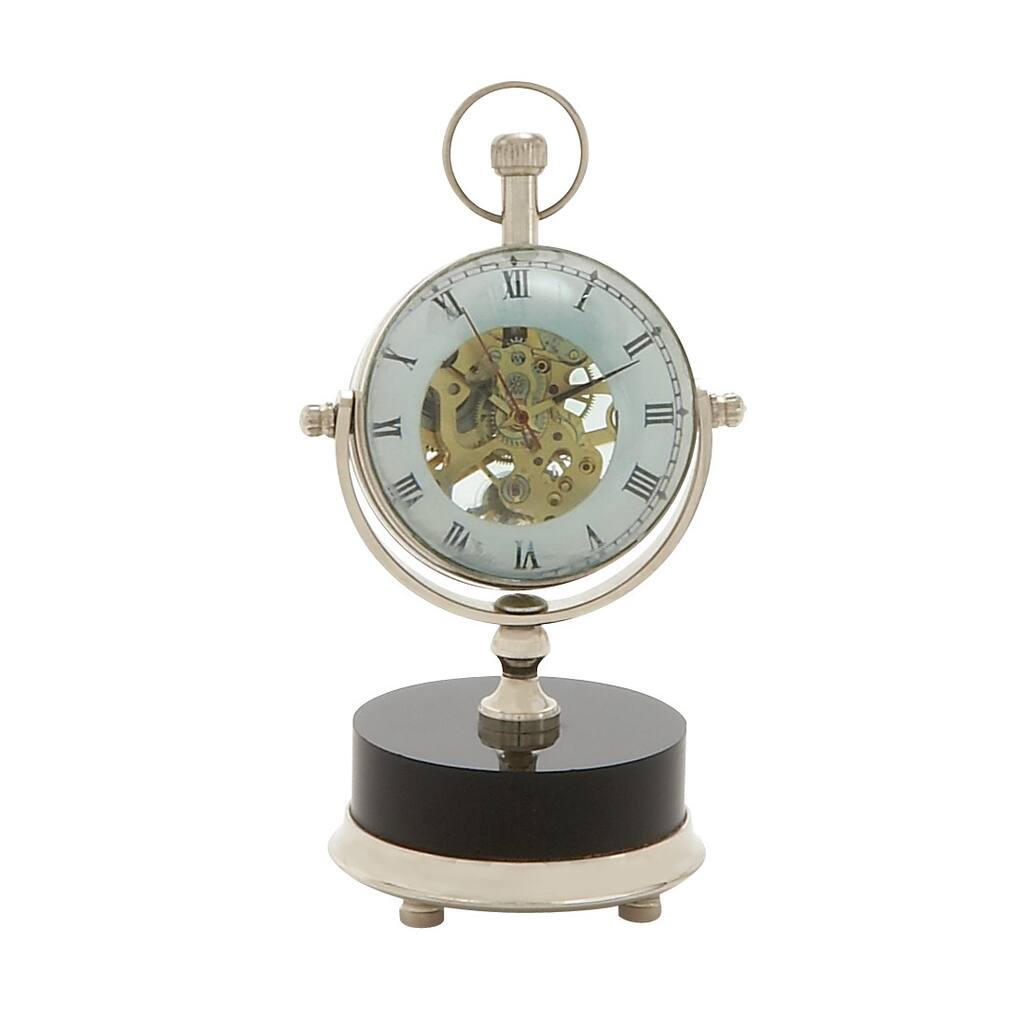 Artistic Brass Nickel Table Clock