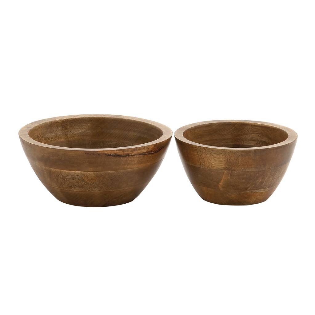 Chic Yet Durable Wood Bowl (Set of 2)