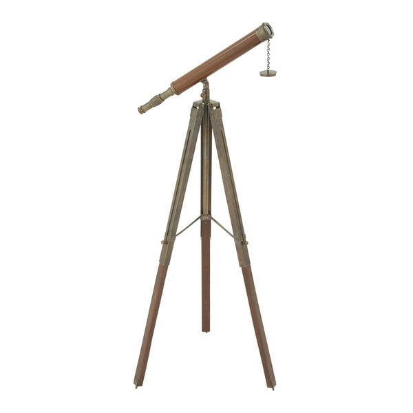 Antique Themed Metal Wood Telescope