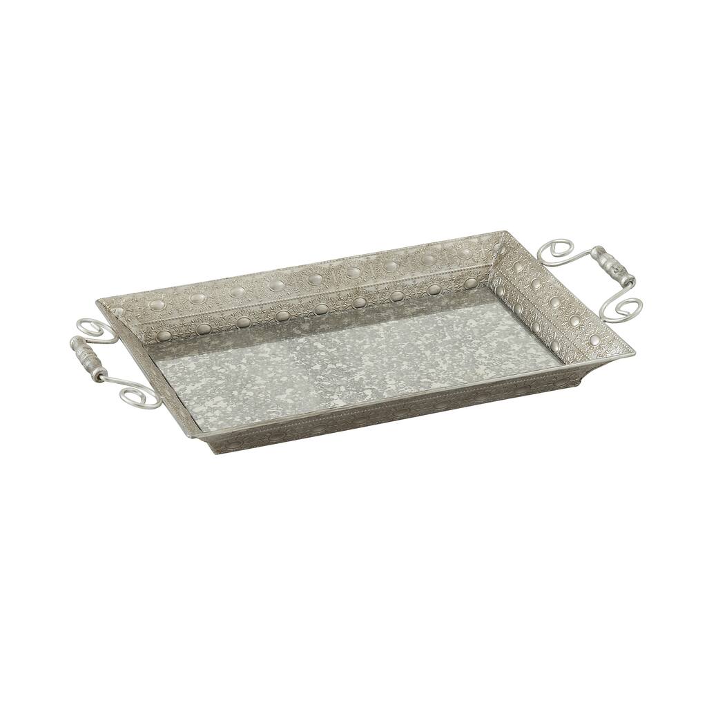 Striking Metal Mirror Tray