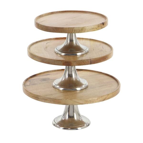 Shop Set Of 3 Modern 10 12 And 14 Inch Pedestal Cake Plates By