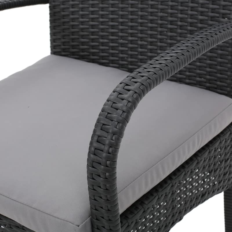 Anthony Outdoor 7-piece Wicker Dining Set with Cushions by Christopher Knight Home