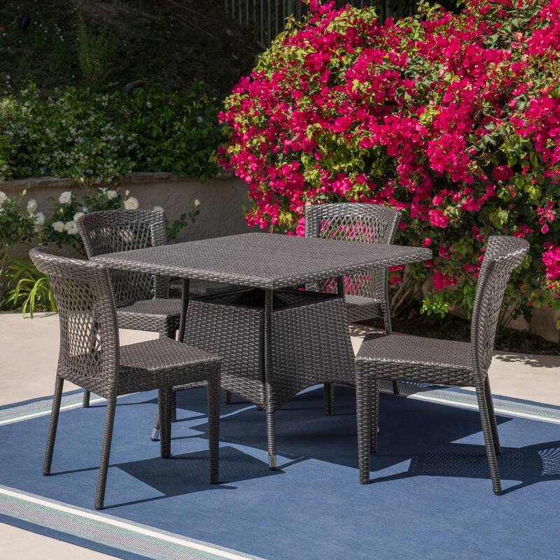 Watkins Outdoor 5-piece Wicker Dining Set by Christopher Knight Home