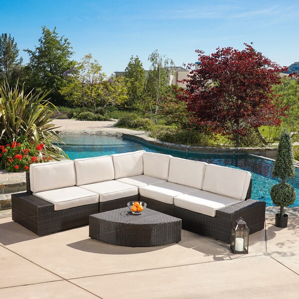 San Vicente Outdoor 6piece Aluminum Sofa Set with Sunbrella Cushions
