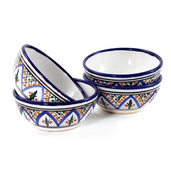 Heritage Blue Stripe Stoneware Mixing Bowls (Set of 4)