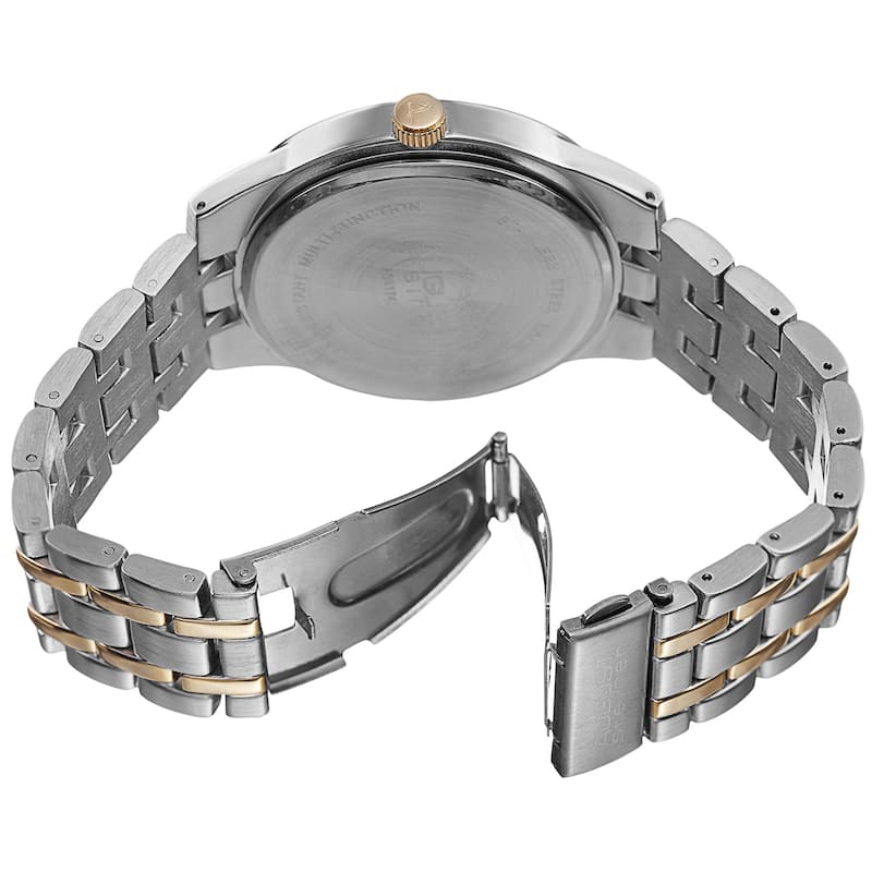 August Steiner Men's Quartz Multifunction Alloy Two-Tone Bracelet Watch
