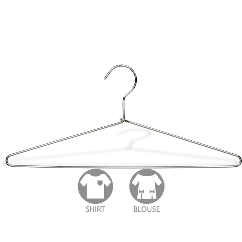 Polished Chrome Metal Top/Suit Hanger (Box of 100)