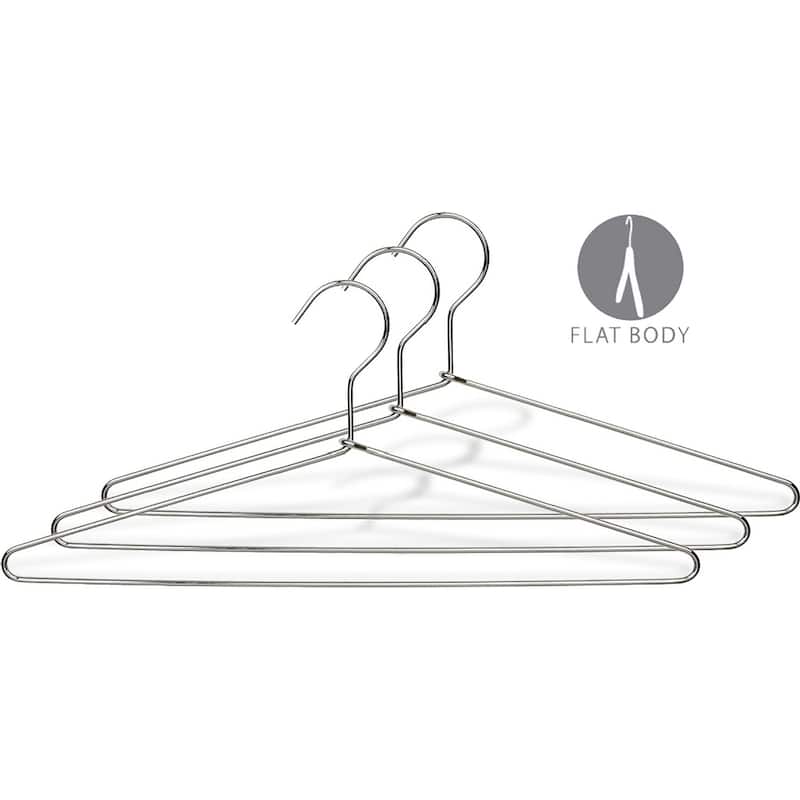 Polished Chrome Metal Top/Suit Hanger (Box of 100)