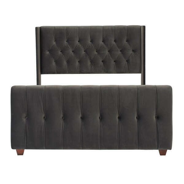 Jennifer Taylor David Tufted Wingback Upholstered Bed