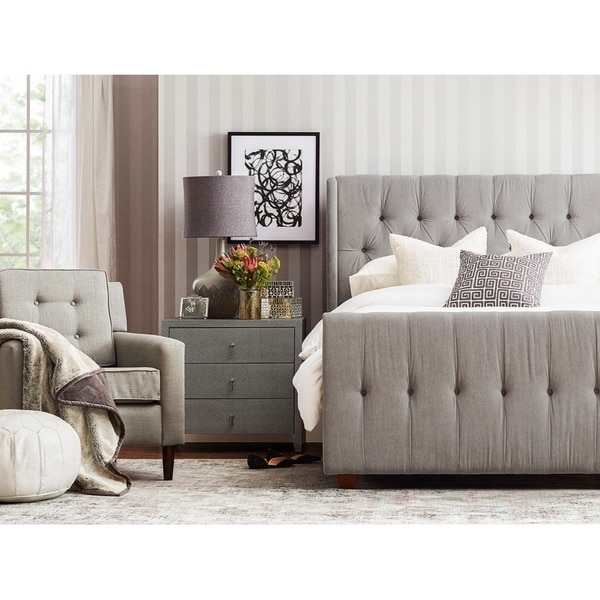 Jennifer Taylor David Tufted Wingback Upholstered Bed