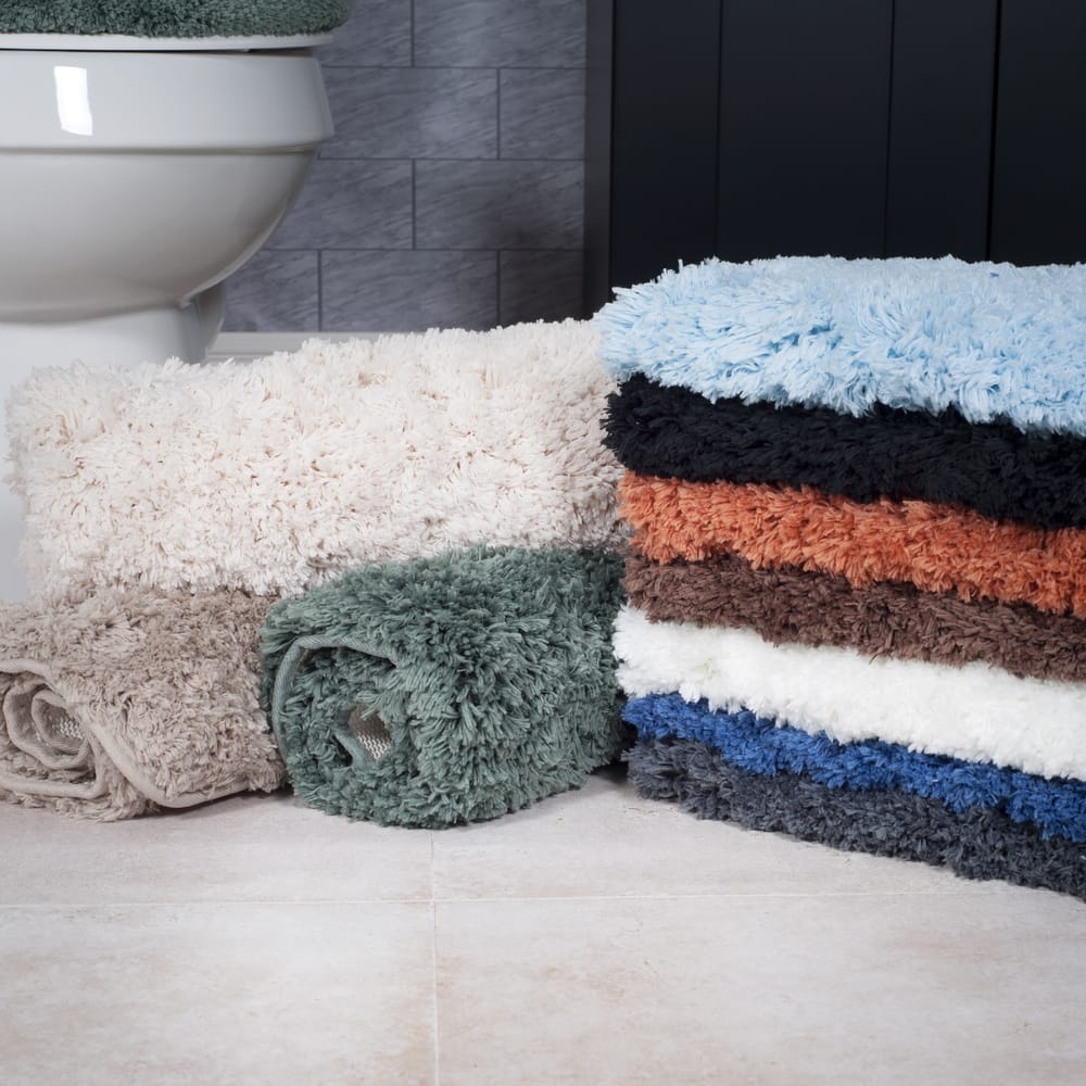 3-Piece Bathroom Rug Set – Non-Slip Bath Mat Set with Bath Rug, Contour Mat, and Toilet Lid Cover by Windsor Home
