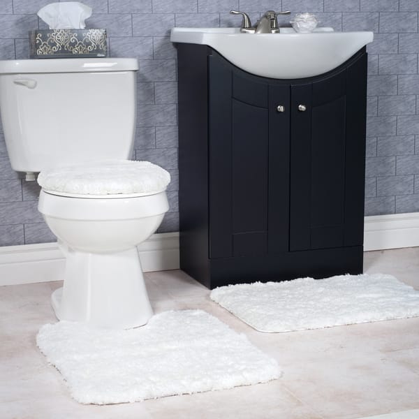 Shop Windsor Home 3 Piece Plush Non Slip Bath Rug Set 24 X 17 On Sale Overstock 10139170