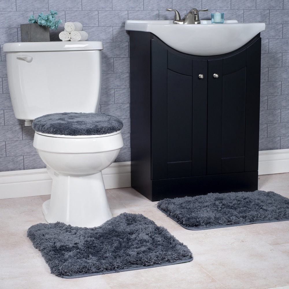 Traditional 3pc Nylon Washable Bathroom Rug Set - On Sale - Bed Bath &  Beyond - 27189290