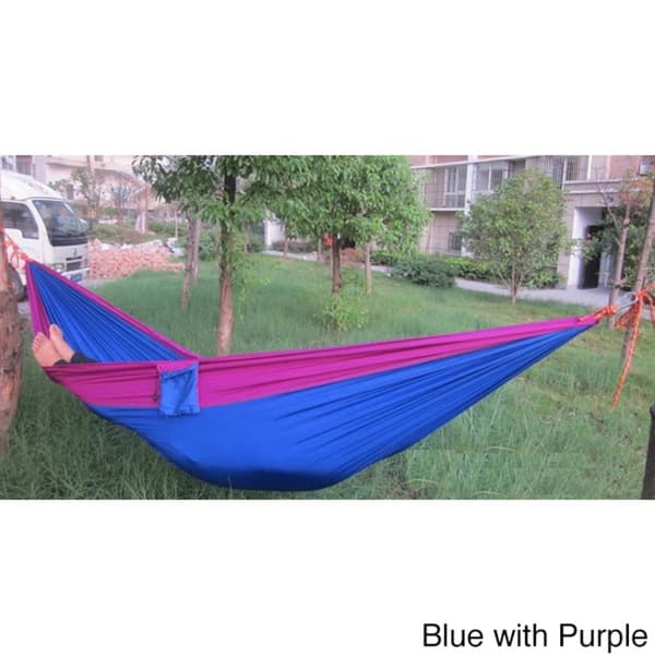 Hamac Portable Ovente En Nylon Vert - Grade Parachute, Ultraléger Pour 2 Personnes (capacité 485 Lbs)
