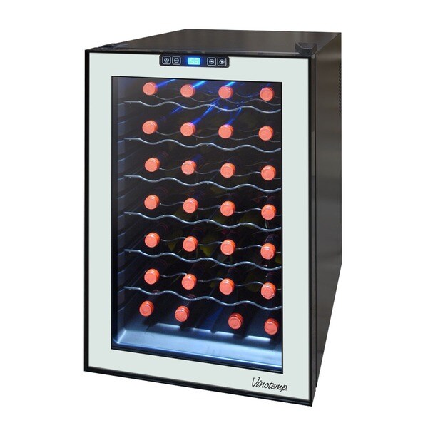 Shop 28Bottle Mirrored Thermoelectric Wine Cooler Free Shipping Today 10146521
