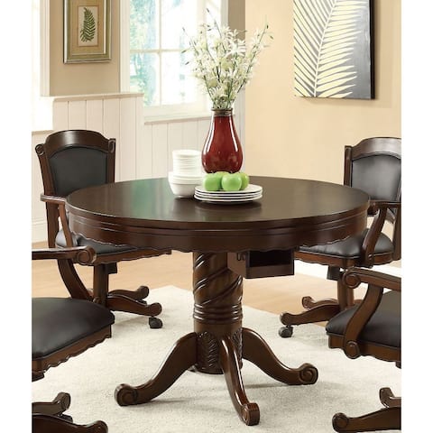 Coaster Furniture Turk Tobacco 3-in-1 Round Pedestal Game Table