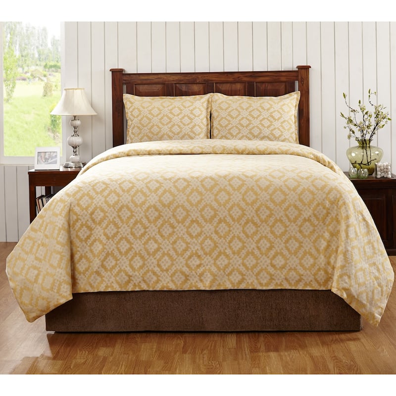 Martina Linen 3-Piece Duvet Set