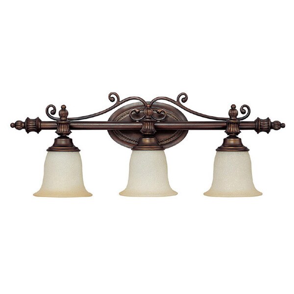 Shop Capital Lighting Transitional 3 Light Burnished Bronze Bath Vanity Light Free Shipping