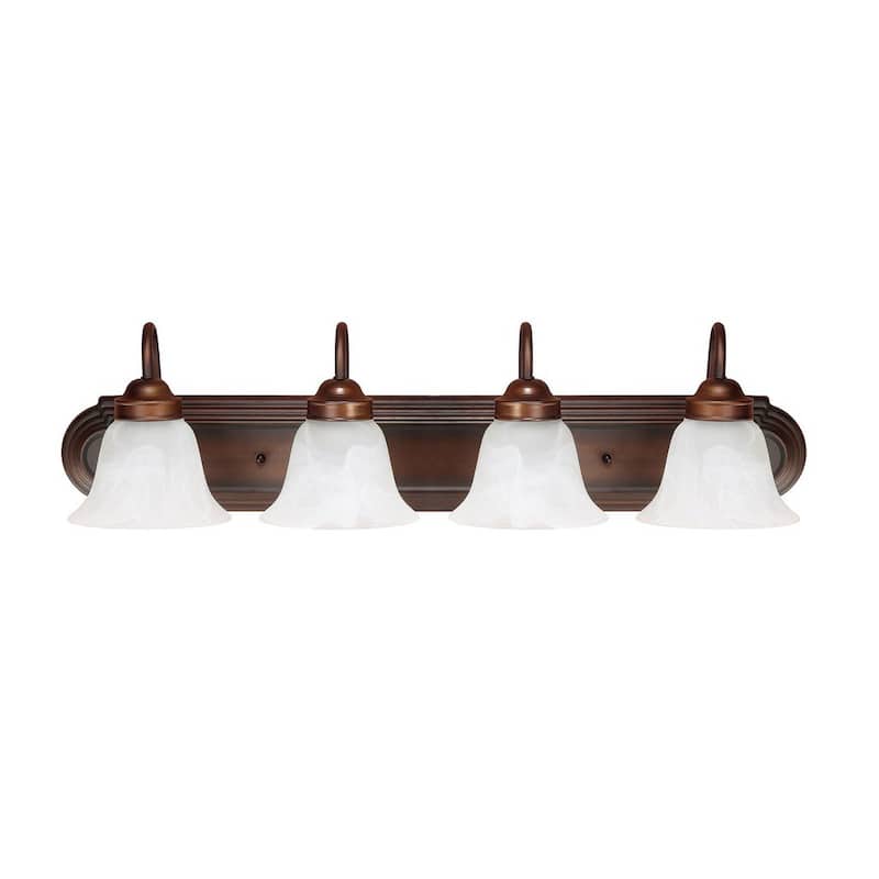 Transitional 4-light Burnished Bronze Bath/Vanity Light