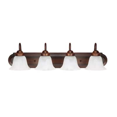 Transitional 4-light Burnished Bronze Bath/Vanity Light