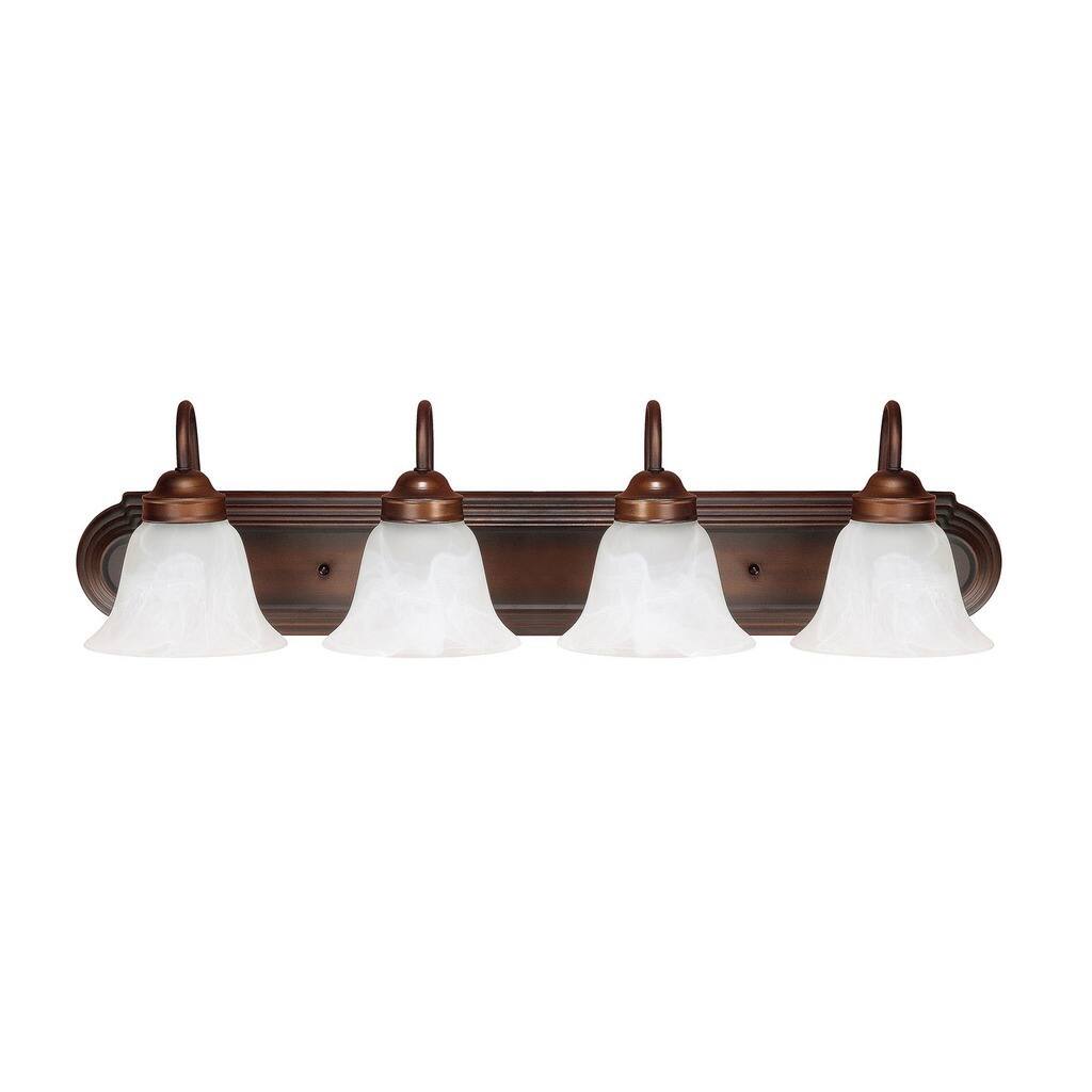 Transitional 4-light Burnished Bronze Bath/Vanity Light
