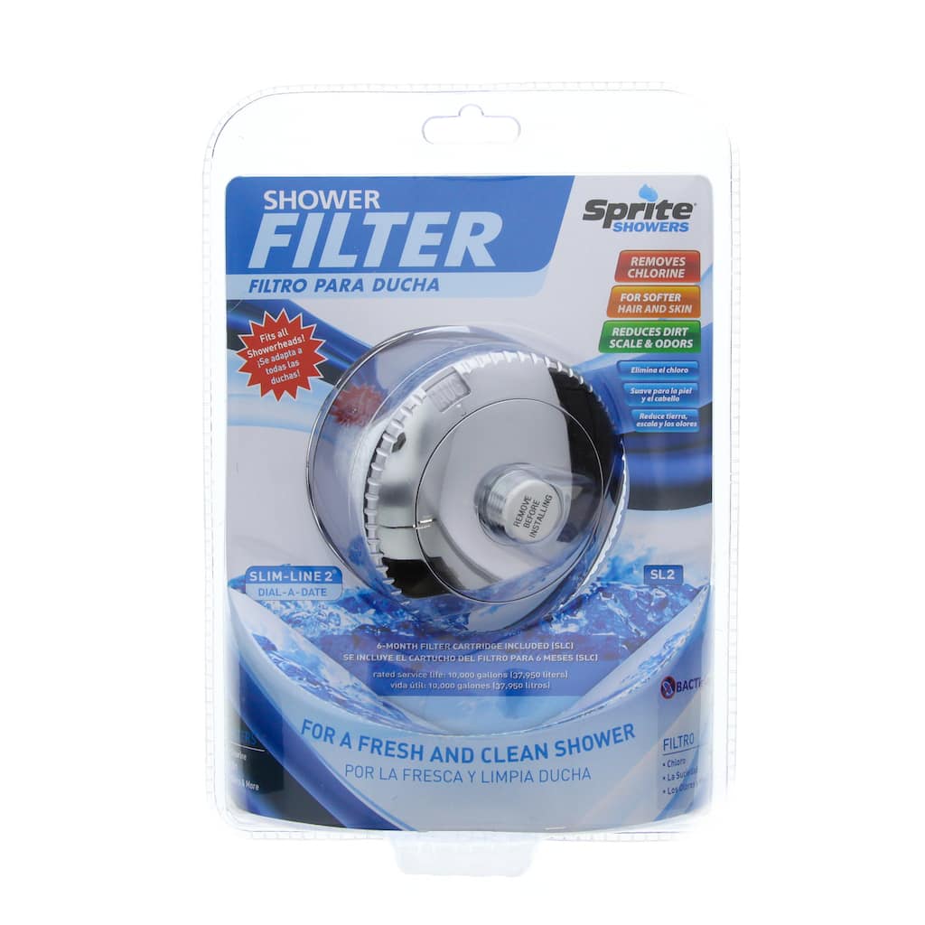 SL-CM Sprite Slim Line Universal Shower Filter System - Chrome