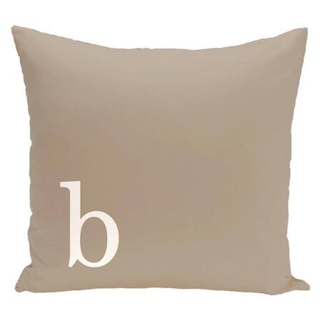 Brown 26 x 26-inch Monogram Print Decorative Pillow - B
